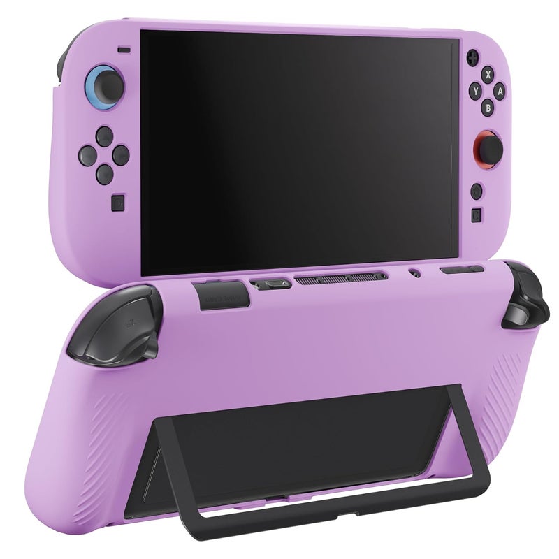 DAIERTEK Rubber Protector Case Compatible with Nintendo Switch 2 2025 Purple Silicone Cover Soft Shell Switch2 Accessories for Girl Boy Kid - Image 1